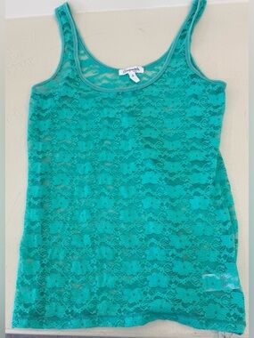 Aeropostale Teal Lace Tank Top